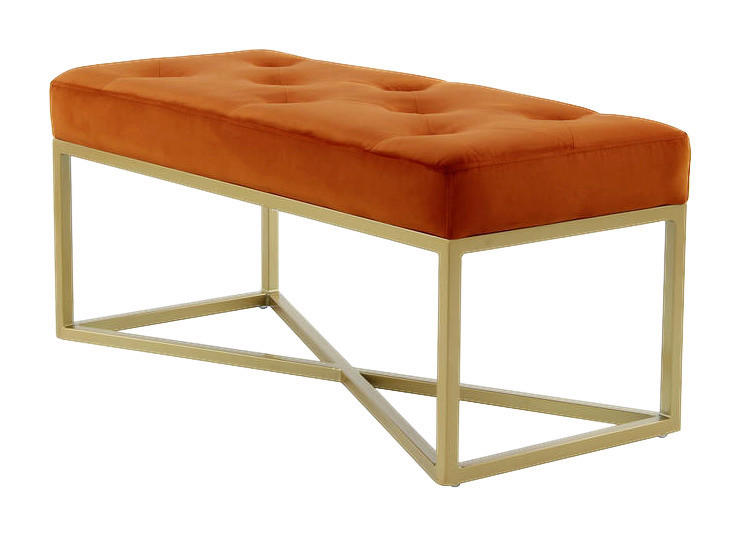 Sitzbank Diaz 101 orange B/H/T: ca. 40x40x90 cm Diaz 101 - gold/orange (40,00/40,00/90,00cm) - 360 Living