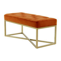 Sitzbank Diaz 101 orange B/H/T: ca. 40x40x90 cm Diaz 101 - gold/orange (40,00/40,00/90,00cm) - 360 Living