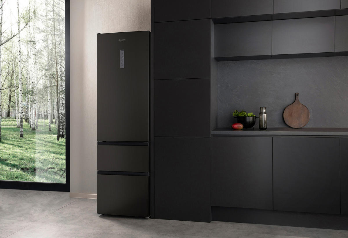 Hisense Kühl-/Gefrierkombination RM469N4AFD1 schwarz Kühl-Gefrierkombi RM469N4AFD1 - schwarz - Hisense