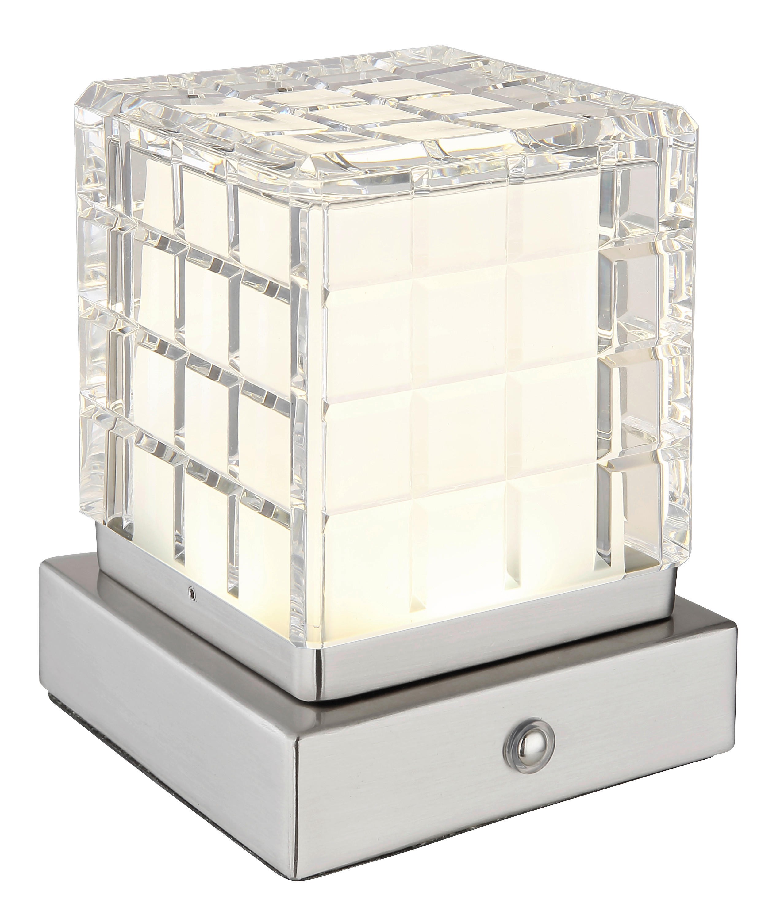 GLOBO LED-Tischleuchte nickel matt Metall B/H/T: ca. 10x10x10 cm LUNKI - nickel matt (10,00/10,00/10,00cm) - GLOBO