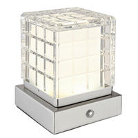 GLOBO LED-Tischleuchte nickel matt Metall B/H/T: ca. 10x10x10 cm LUNKI - nickel matt (10,00/10,00/10,00cm) - GLOBO