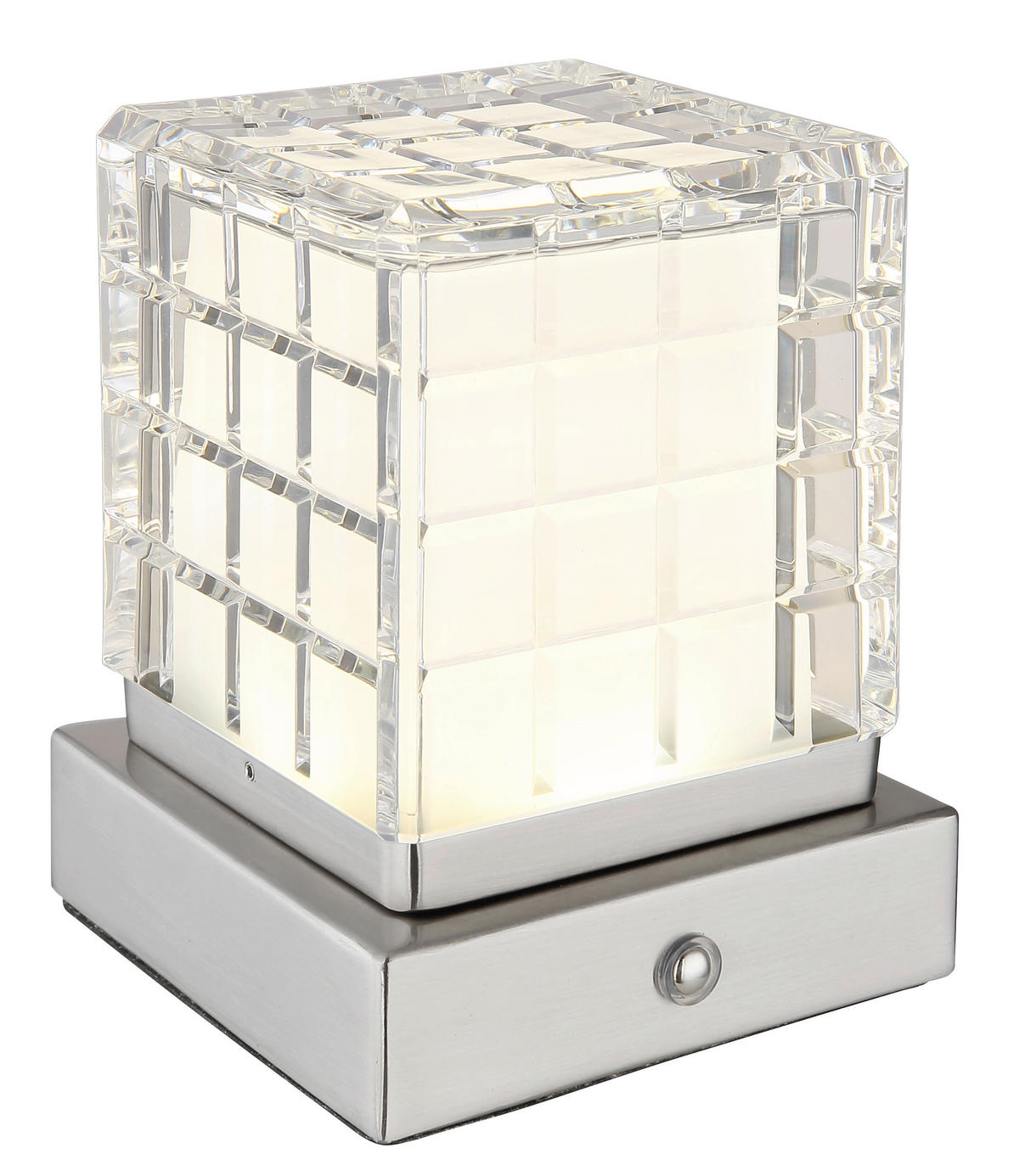 GLOBO LED-Tischleuchte nickel matt Metall B/H/T: ca. 10x10x10 cm LUNKI - nickel matt (10,00/10,00/10,00cm) - GLOBO