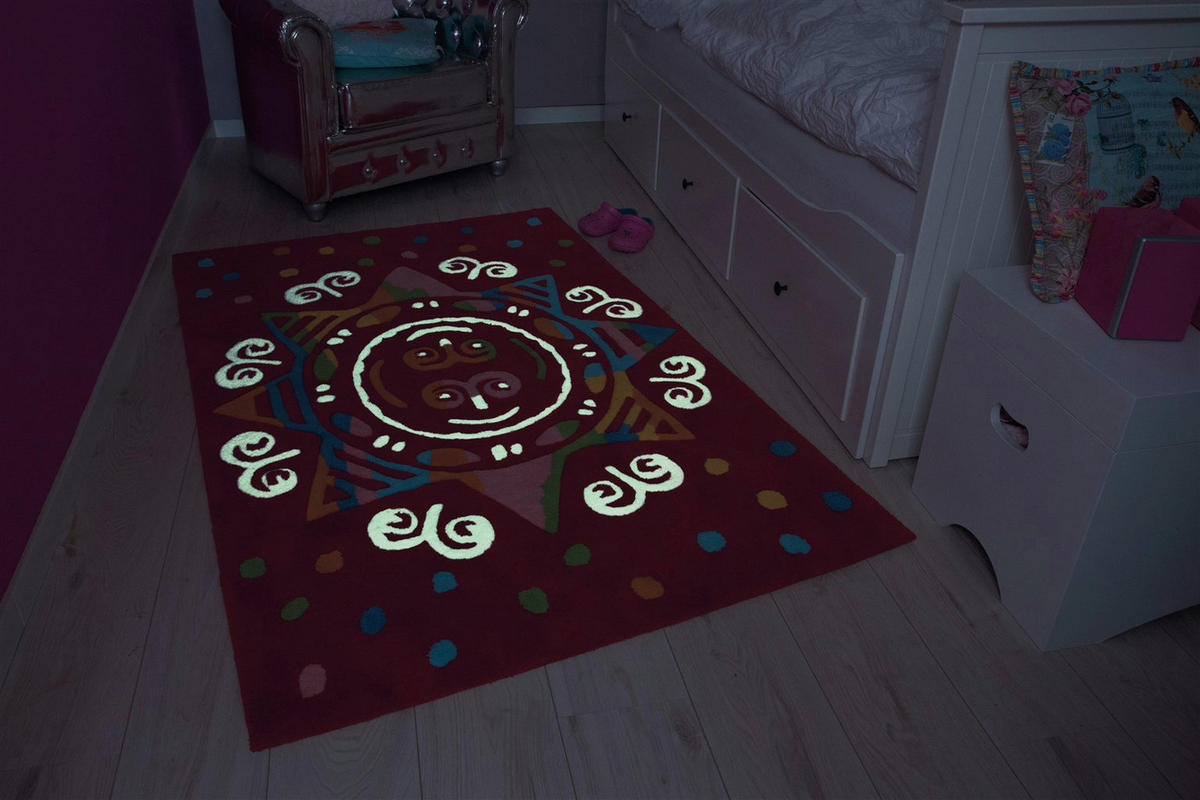 Arte Espina Kurzflorteppich Spirit Glowy 3145 rot B/L: ca. 110x160 cm Spirit Glowy 3145 - rot (110,00/160,00cm) - Arte Espina