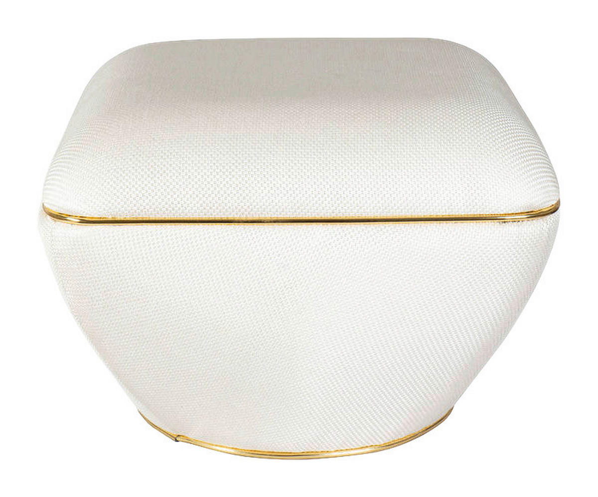 360 Living Hocker Contessa 120 elfenbein gold B/H/T: ca. 60x42,5x60 cm Contessa 120 - gold/elfenbein (60,00/42,50/60,00cm) - 360 Living