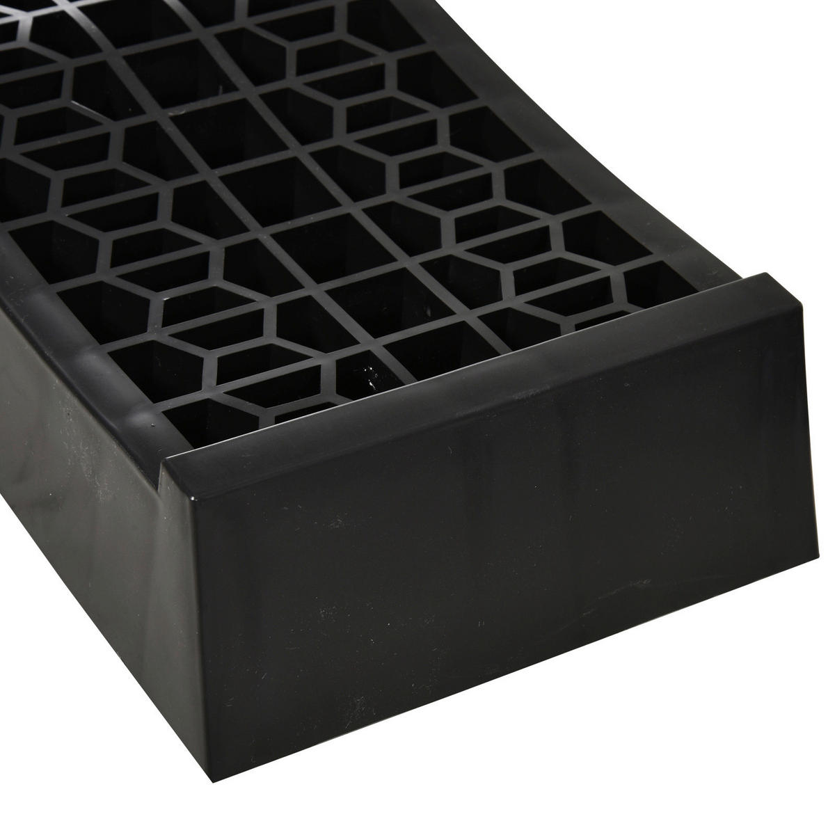 HOMCOM Haushaltshelfer schwarz Kunststoff B/H/L: ca. 19,5x70x7,8 cm Laderampe - schwarz (7,80/19,50/70,00cm) - HOMCOM