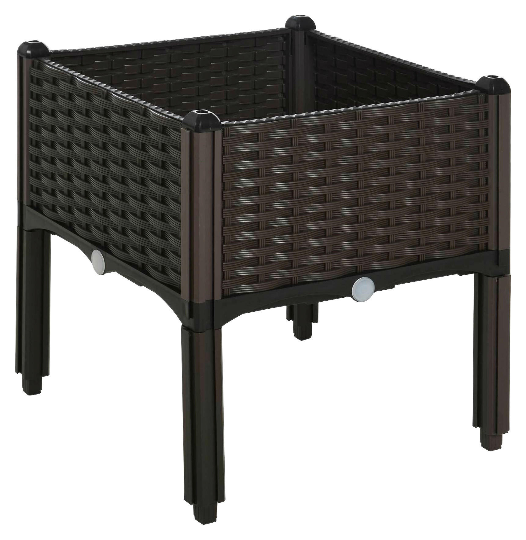 Outsunny Hochbeet B/H/L: ca. 40x44x40 cm Hochbeet MH845-290 - dunkelbraun (40,00/40,00/44,00cm) - Outsunny
