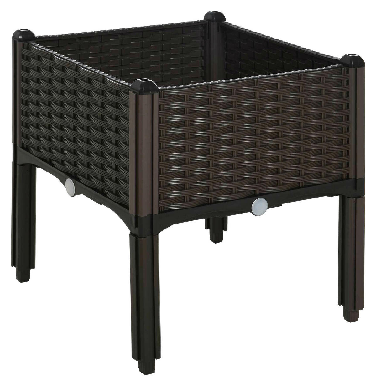 Outsunny Hochbeet B/H/L: ca. 40x44x40 cm Hochbeet MH845-290 - dunkelbraun (40,00/40,00/44,00cm) - Outsunny