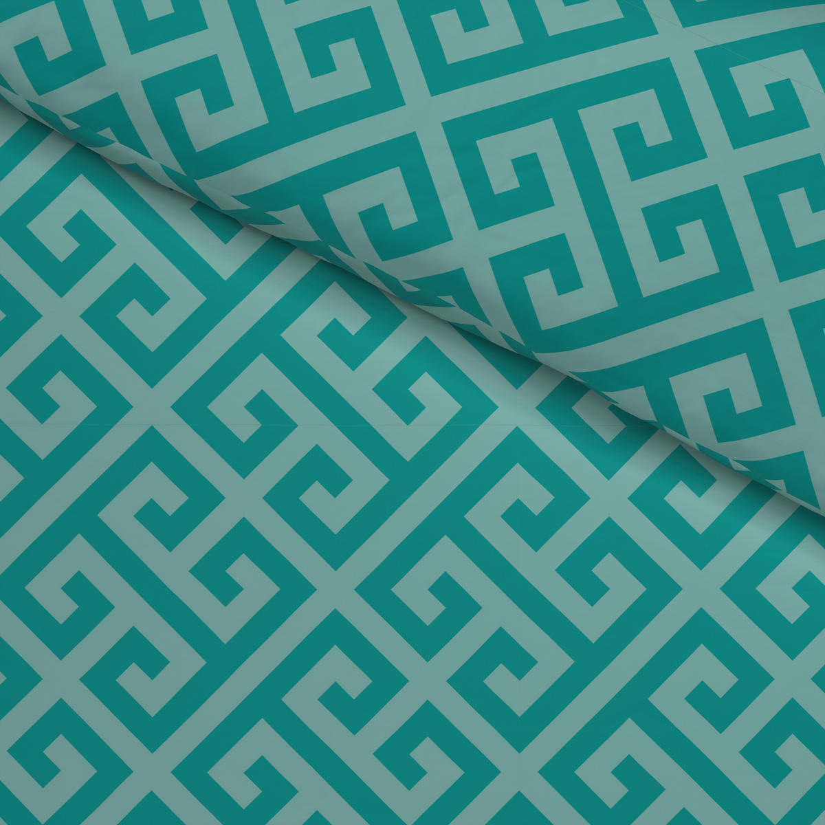 Microfaser Bettwäsche Fleece Bettwäsche_Fleece Greek petrol - petrol (135,00/200,00cm)