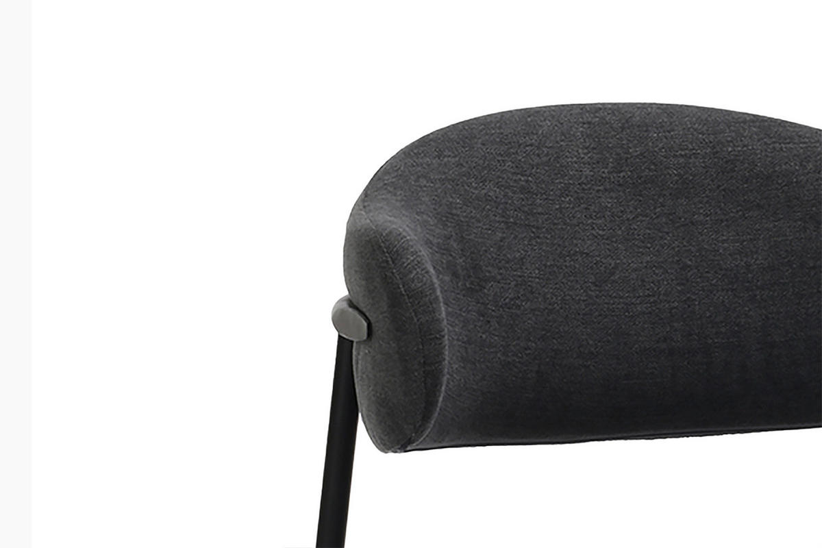 Stuhl JERSEY 2er-Set. dunkelgrau Webstoff B/H/T: ca. 58x78x54,5 cm JERSEY 2er-Set. - schwarz/dunkelgrau (58,00/78,00/54,50cm) - byLIVING