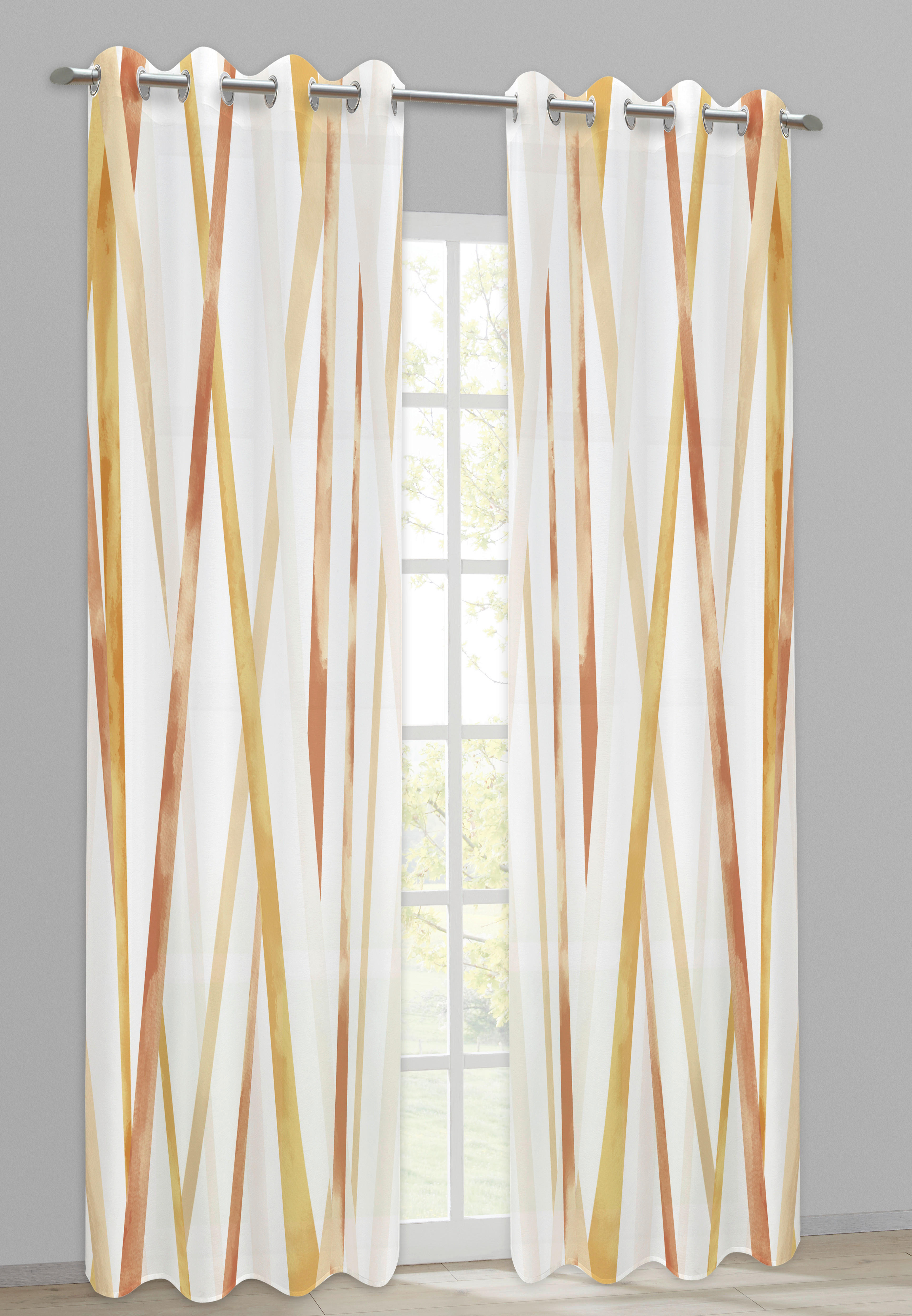 Ösenvorhang Melanie terra B/L: ca. 135x245 cm Melanie - terra (135,00/245,00cm) - silver edition