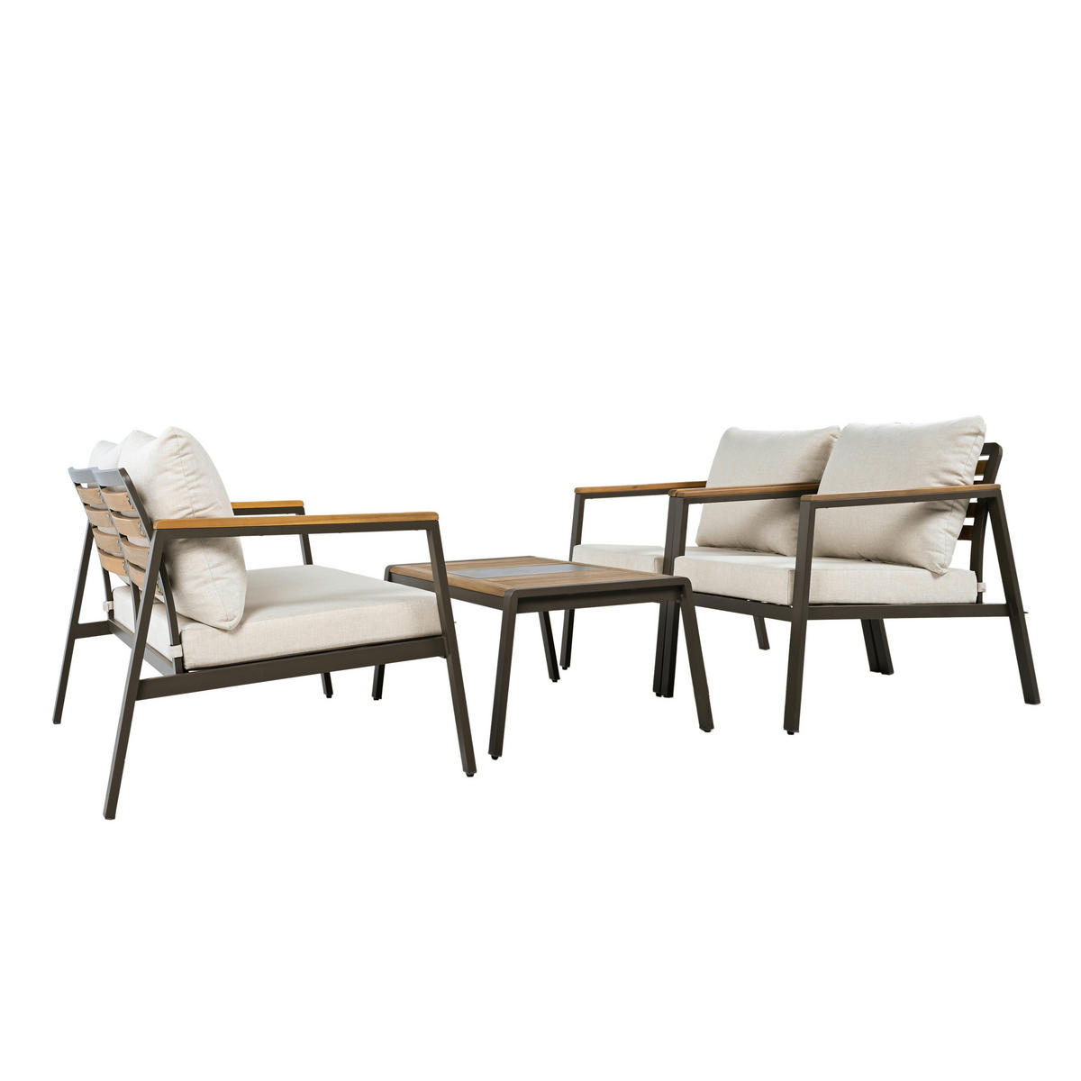 POCOline Gartensitzgruppe Grasse taupe Stahl Grasse - beige/taupe - POCOline