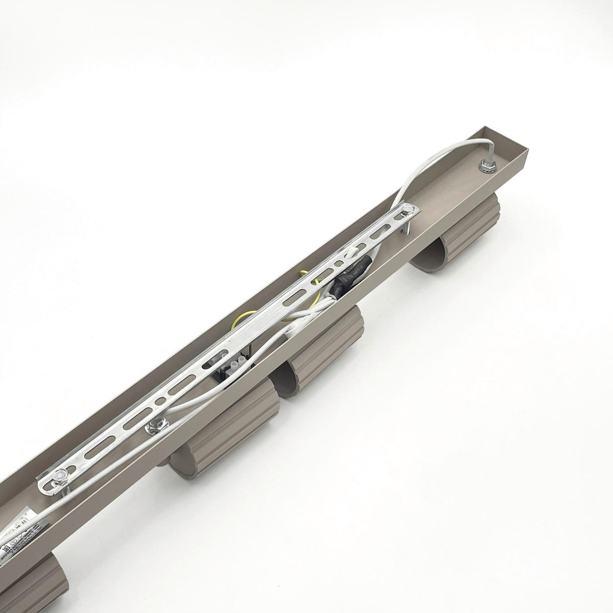 Lamkur Strahler beige Stahl B/H/L: ca. 6,5x16,5x81 cm 4 Brennstellen Prisma - beige (81,00/6,50/16,50cm) - Lamkur