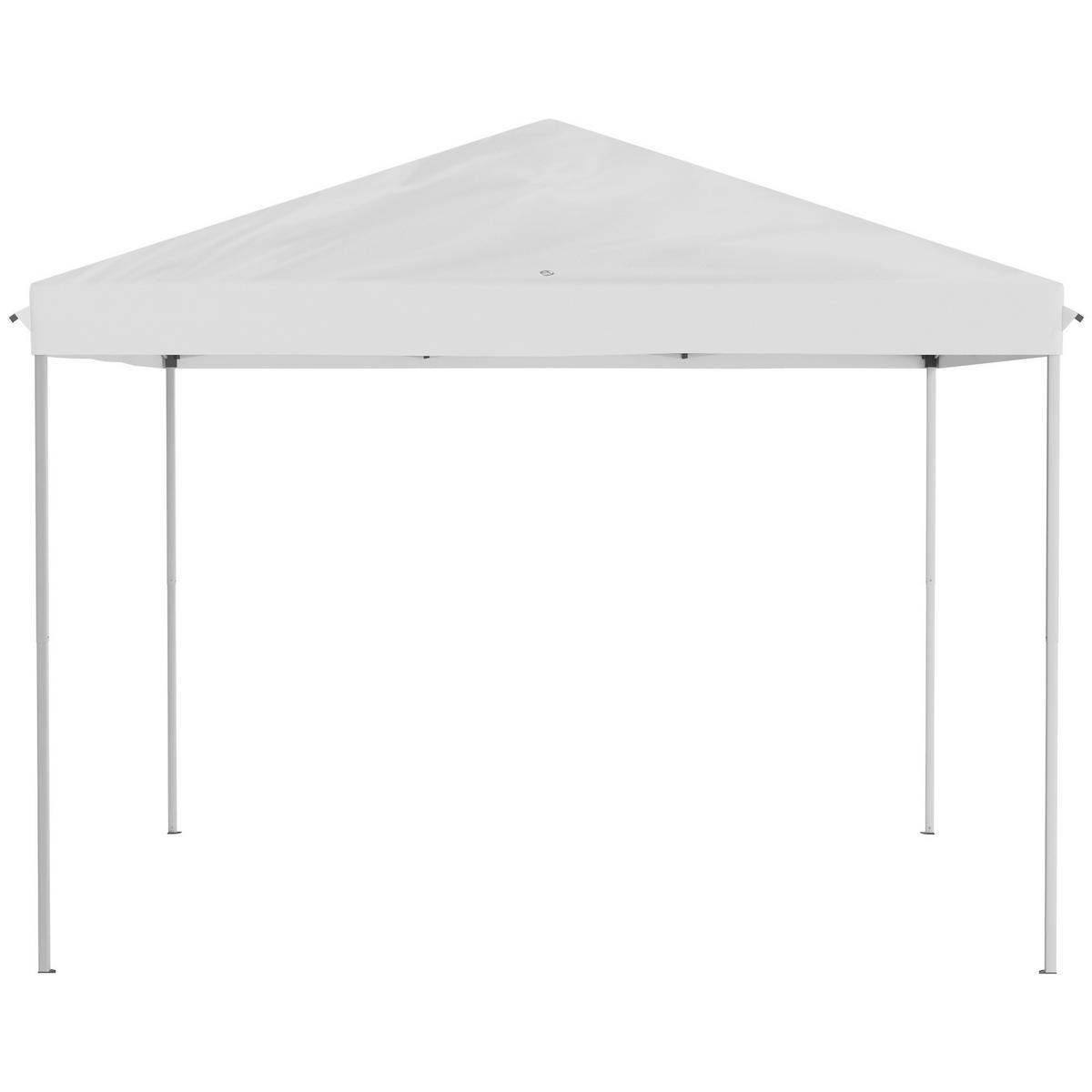 Outsunny Pavillon schwarz Metall B/H/L: ca. 295x260x295 cm Pavillon - schwarz/cremeweiß (295,00/295,00/260,00cm) - Outsunny
