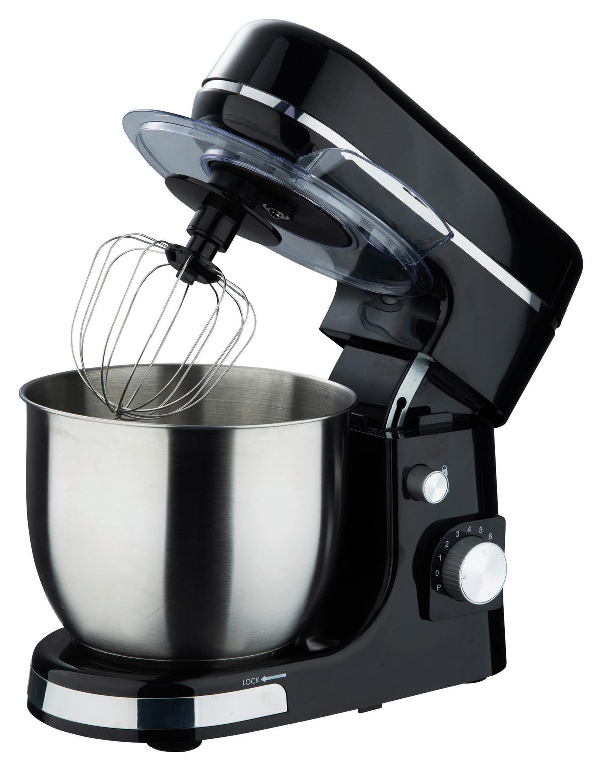 SWISS HOME Küchenmaschine schwarz silber Edelstahl B/H/L: ca. 23x33,5x38 cm PETIT - schwarz/silber (38,00/23,00/33,50cm) - SWISS HOME
