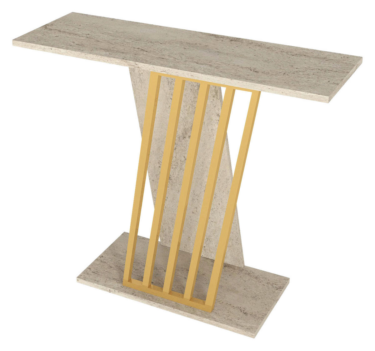 Konsolentisch Gravity beige granit Optik Spanplatte B/H/T: ca. 90x76,8x29,6 cm Gravity - beige/granit (90,00/76,80/29,60cm) - moebel17
