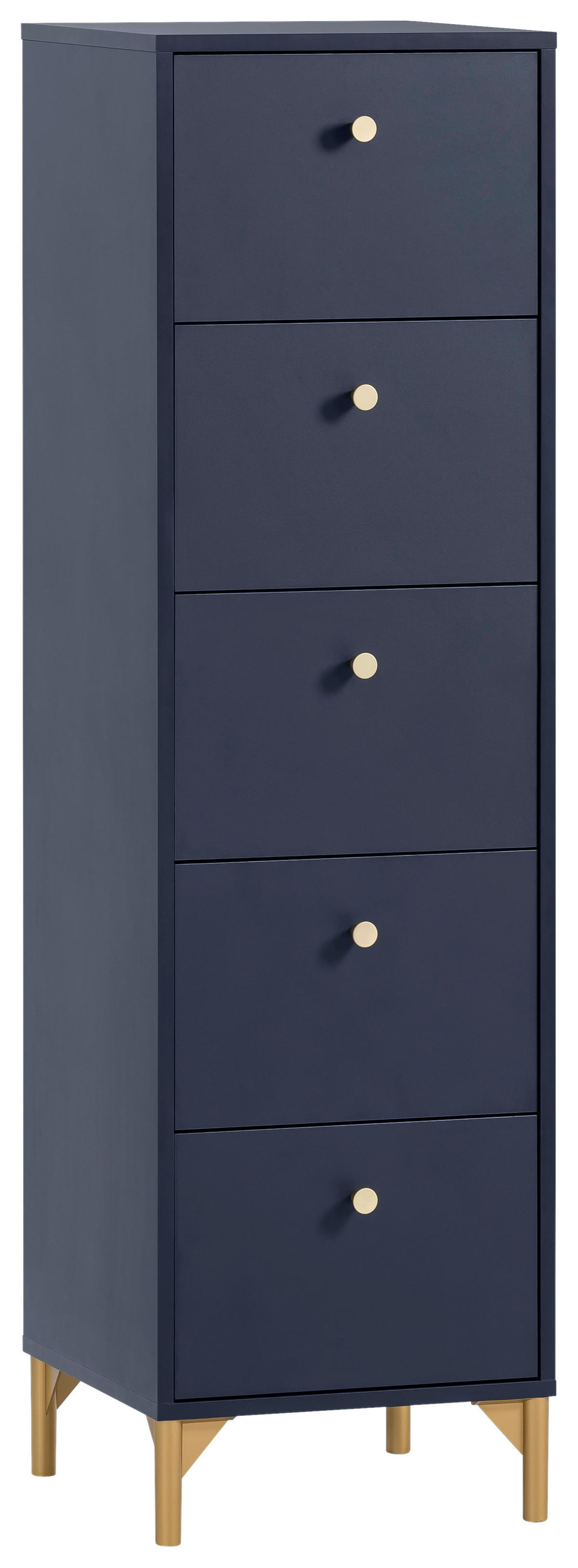 Kommode Alfa blau dunkel B/H/T: ca. 40,1x142x40 cm Alfa - blau (40,10/142,00/40,00cm) - Möbelpartner