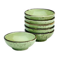 CreaTable Schalen-Set NATURE COLLECTION grün Steinzeug D: ca. 8 cm NATURE COLLECTION - grün (8,00cm) - CreaTable