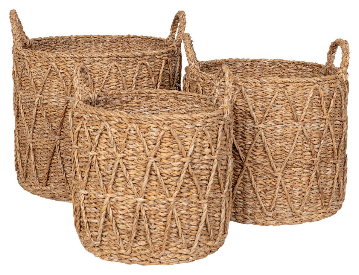Aufbewahrungskorb 3er Set Krabi Krabi - natur