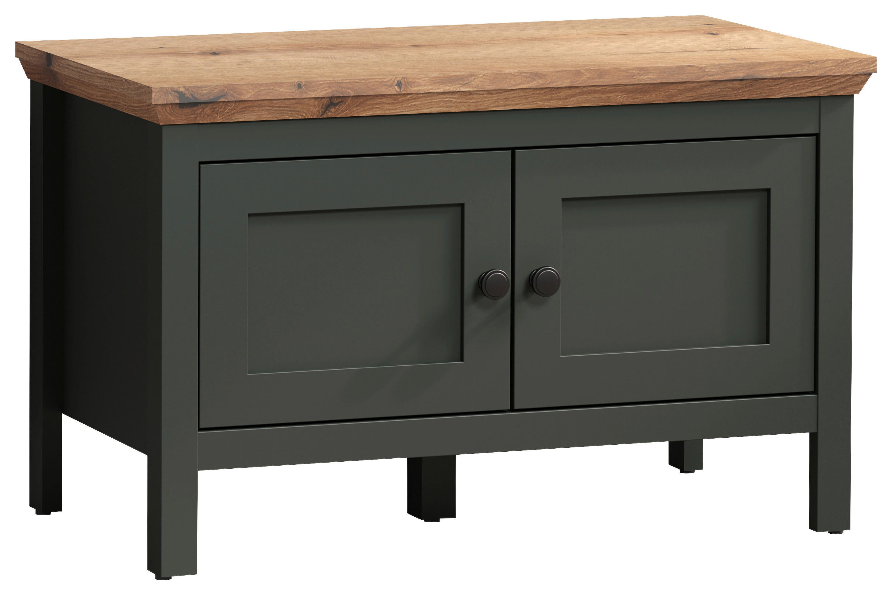 Sitzbank Stanton tannengrün Eiche Evoke Coast Nachbildung B/H/T: ca. 77x48x39 cm Stanton - Eiche/tannengrün (77,00/48,00/39,00cm)