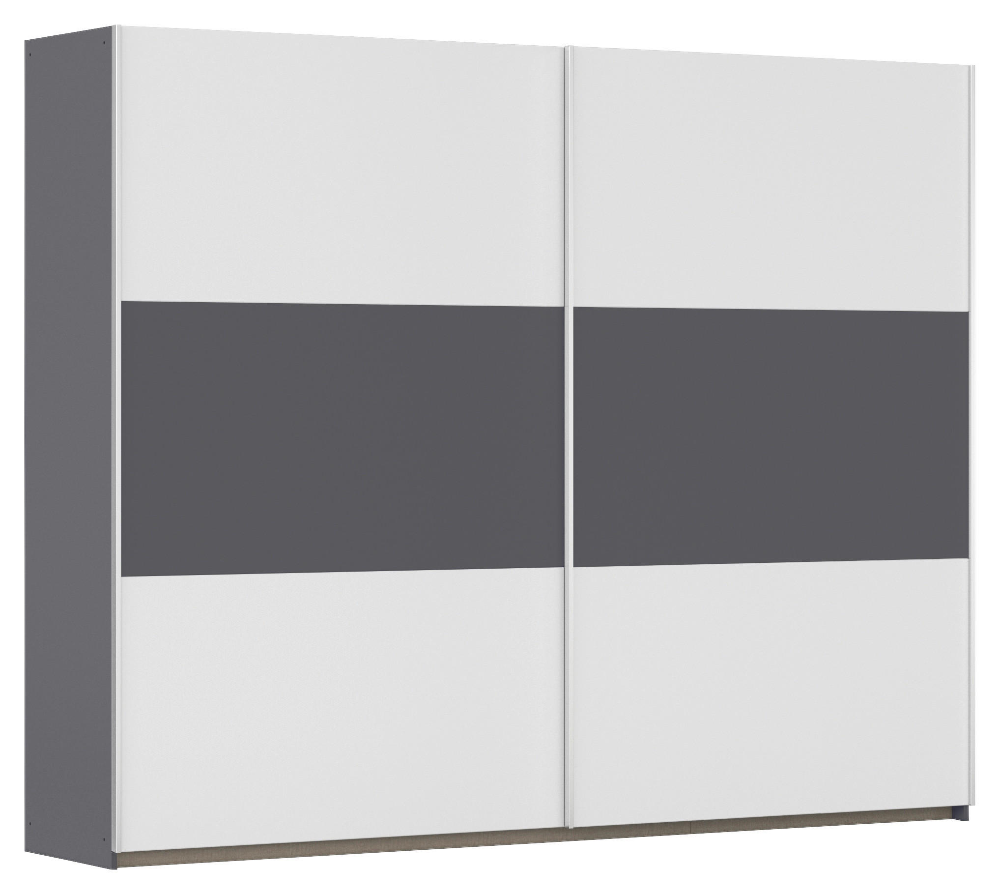 Kleiderschrank Oslo Alpinweiß grau B/H/T: ca. 261x210x59 cm Oslo - Alpinweiß/grau (261,00/210,00/59,00cm)