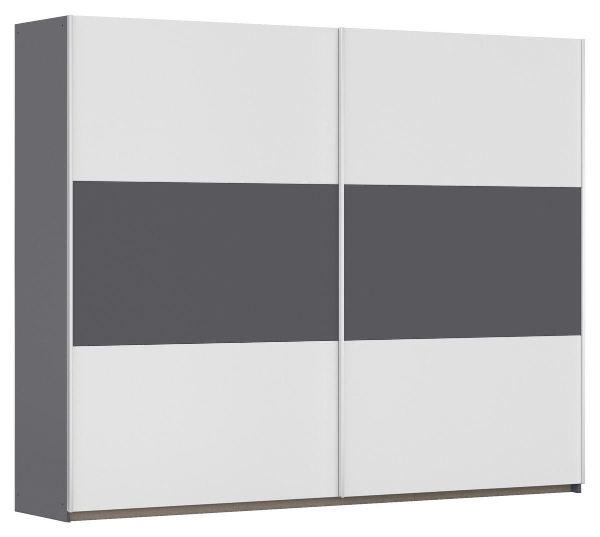 Kleiderschrank Oslo Alpinweiß grau B/H/T: ca. 261x210x59 cm Oslo - Alpinweiß/grau (261,00/210,00/59,00cm)