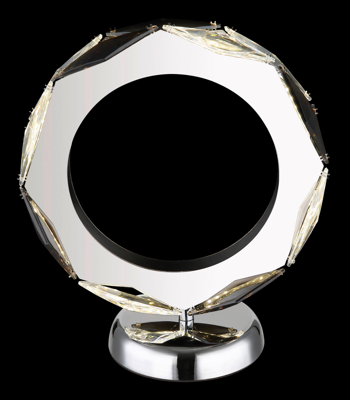 GLOBO LED-Tischleuchte Rauch Chrom transparent Metall Acryl B/H/T: ca. 13x27x24 cm KARILION - Rauch/Chrom (13,00/27,00/24,00cm) - GLOBO