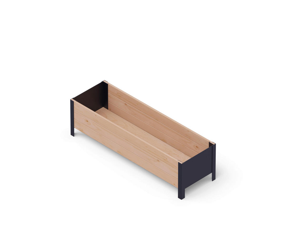 UPYARD Hochbeet MODERN braun Holz B/H/L: ca. 36x32x118 cm MODERN - braun (118,00/36,00/32,00cm) - UPYARD