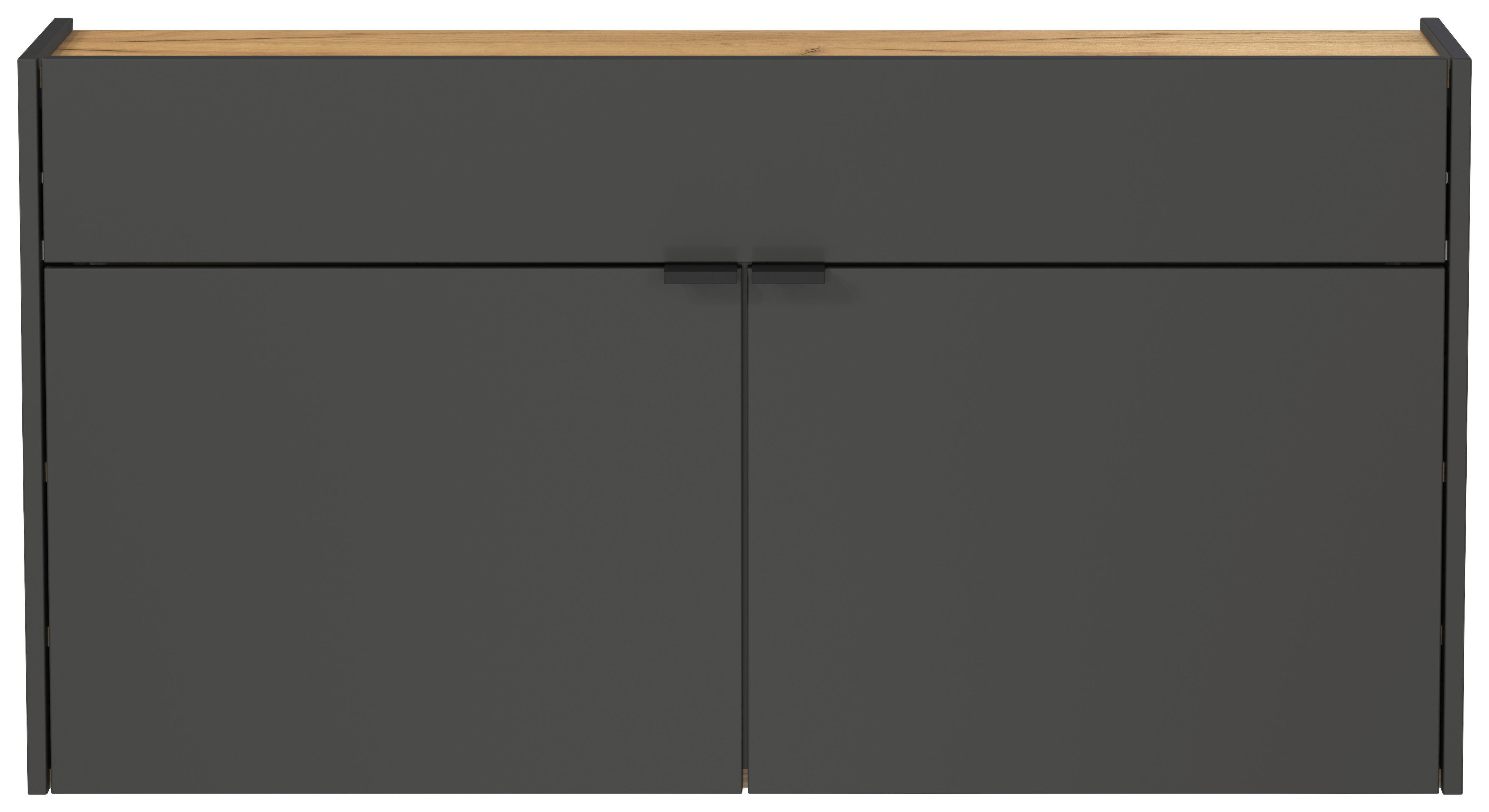 Garderobe 7937-549 Graphit Optik Eiche Navarra Nachbildung B/H/T: ca. 110x200x22 cm 7937-549 - Eiche/Graphit (110,00/200,00/22,00cm) - Germania