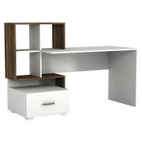 Schreibtisch Bloom weiß walnuss Nachbildung B/H/T: ca. 120x73x60 cm Bloom - weiß/walnuss (120,00/73,00/60,00cm) - moebel17