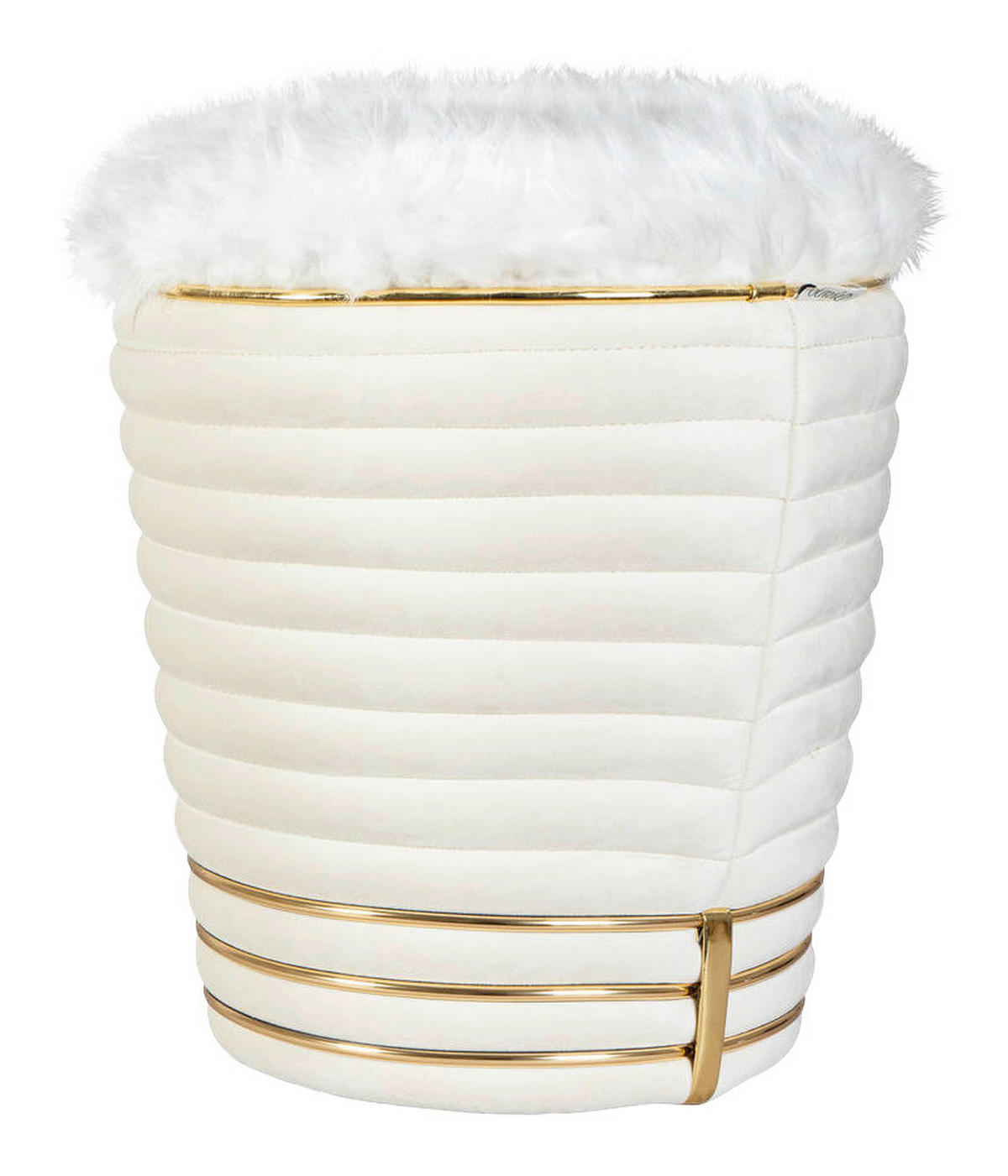 360 Living Hocker Doric 300 elfenbein gold H/D: ca. 50x42 cm Doric 300 - gold/elfenbein (42,00/50,00cm) - 360 Living
