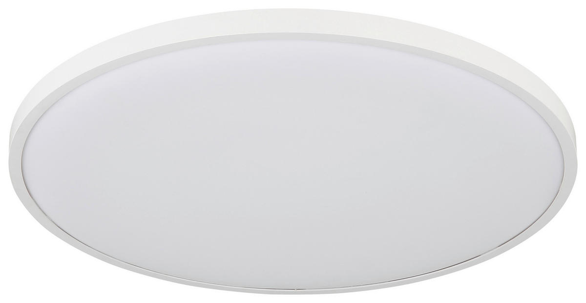 GLOBO Deckenleuchte weiß Opal Kunststoff H/D: ca. 4x40 cm 1 Brennstellen Nielsen - weiß/Opal (40,00/4,00cm) - GLOBO