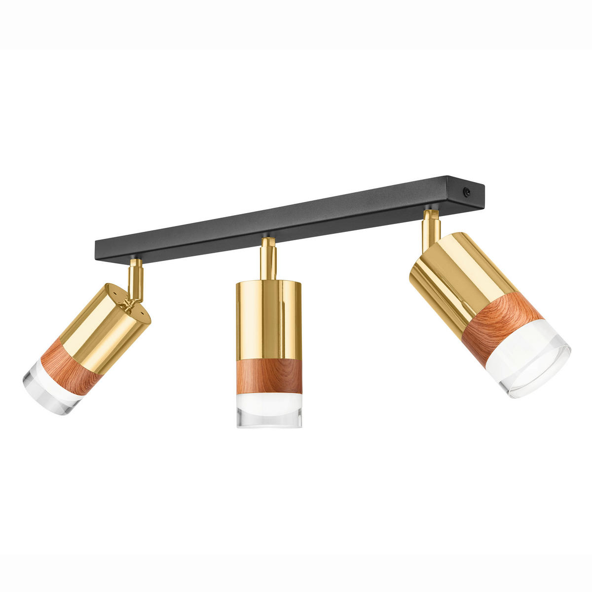 Lamkur Deckenleuchte gold Stahl Glas B/H/L: ca. 8x19x45 cm 3 Brennstellen AURORA - gold (45,00/8,00/19,00cm) - Lamkur