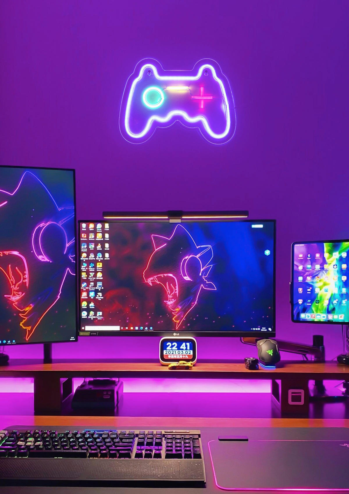 Nolo LED-Neon_Wandleuchte Acryl B/H/L: ca. 22x1,6x30 cm LED-Neon-Wandleuchte_Play - (30,00/22,00/1,60cm) - Nolo