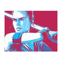 Komar Poster Star Wars Faces Rey Star Wars B/L: ca. 50x40 cm Star Wars Faces Rey - (50,00/40,00cm) - Komar