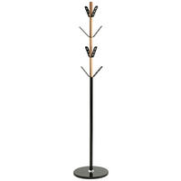 Garderobenständer  natur schwarz H/D: ca. 179x37 cm Bernie_Garderobenständer 54593 - natur/schwarz (37,00/179,00cm)