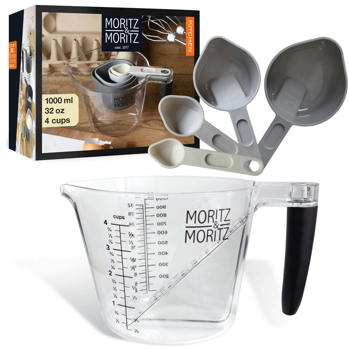 Moritz & Moritz Messbecher-Set glasklar ▷ online bei POCO kaufen
