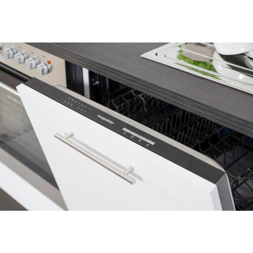 Thumbnail - Respekta Küchenblock Amanda weiß Hochglanz B/H/T: ca. 220x200x60 cm