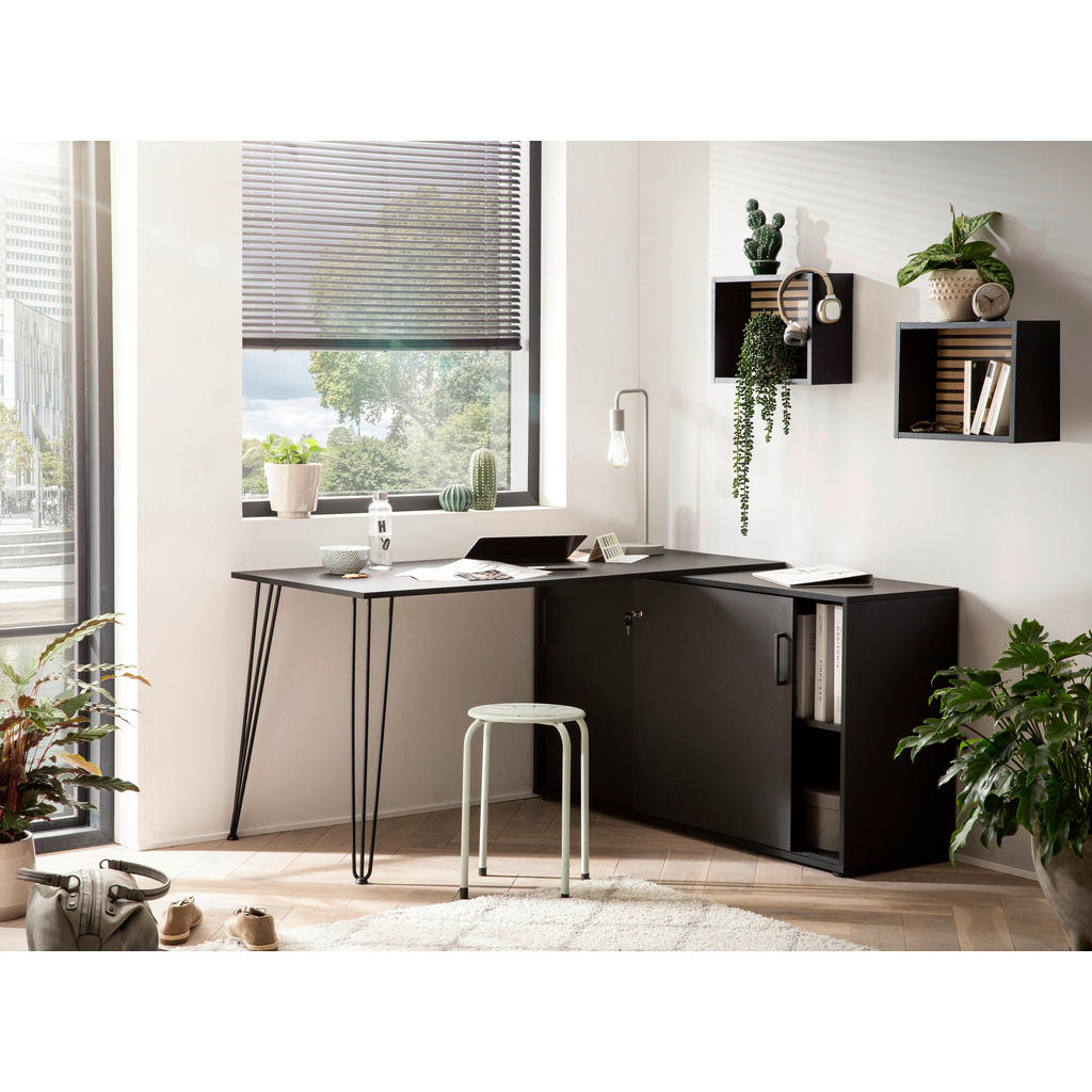 Thumbnail - Regal Ekko schwarz matt B/H/T: ca. 40,2x30,2x15,7 cm