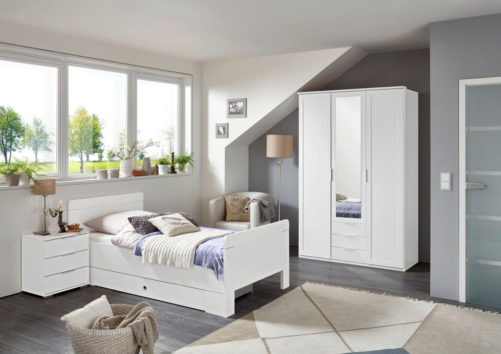 Komfortbett Nadja weiß B/H/T: ca. 108x85x207 cm Liegefläche B/L: ca. 100x200 cm Nadja - weiß (108,00/85,00/207,00cm)