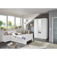 Kleiderschrank Nadja weiß B/H/T: ca. 135x210x58 cm Nadja - weiß/Silbergrau (135,00/210,00/58,00cm)