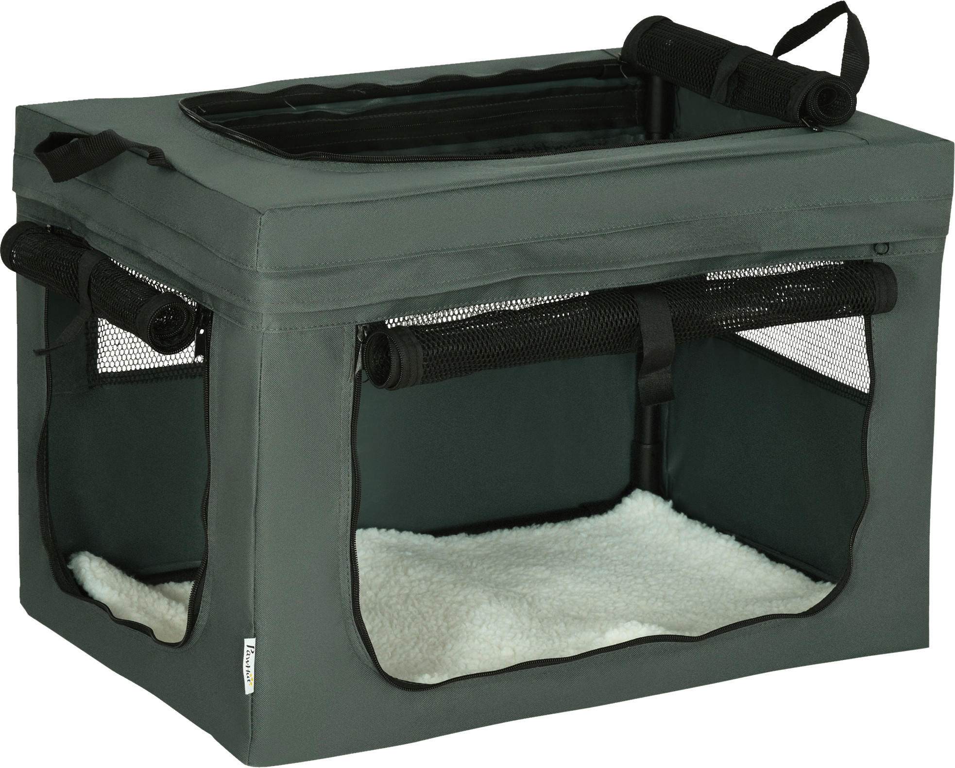 PawHut Hunde-Zubehör grau Edelstahl B/H/L: ca. 42x60x42 cm Hundetasche - grau (42,00/42,00/60,00cm) - PawHut