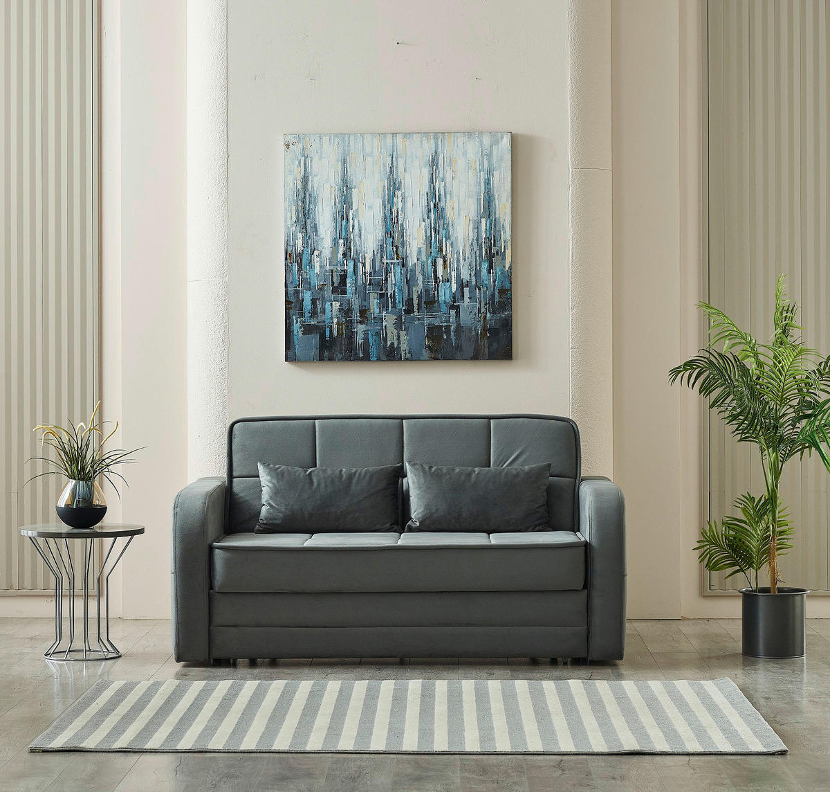 Schlafsofa Moleron grau B/H/T: ca. 171x94x111 cm Moleron - schwarz/grau (171,00/94,00/111,00cm)