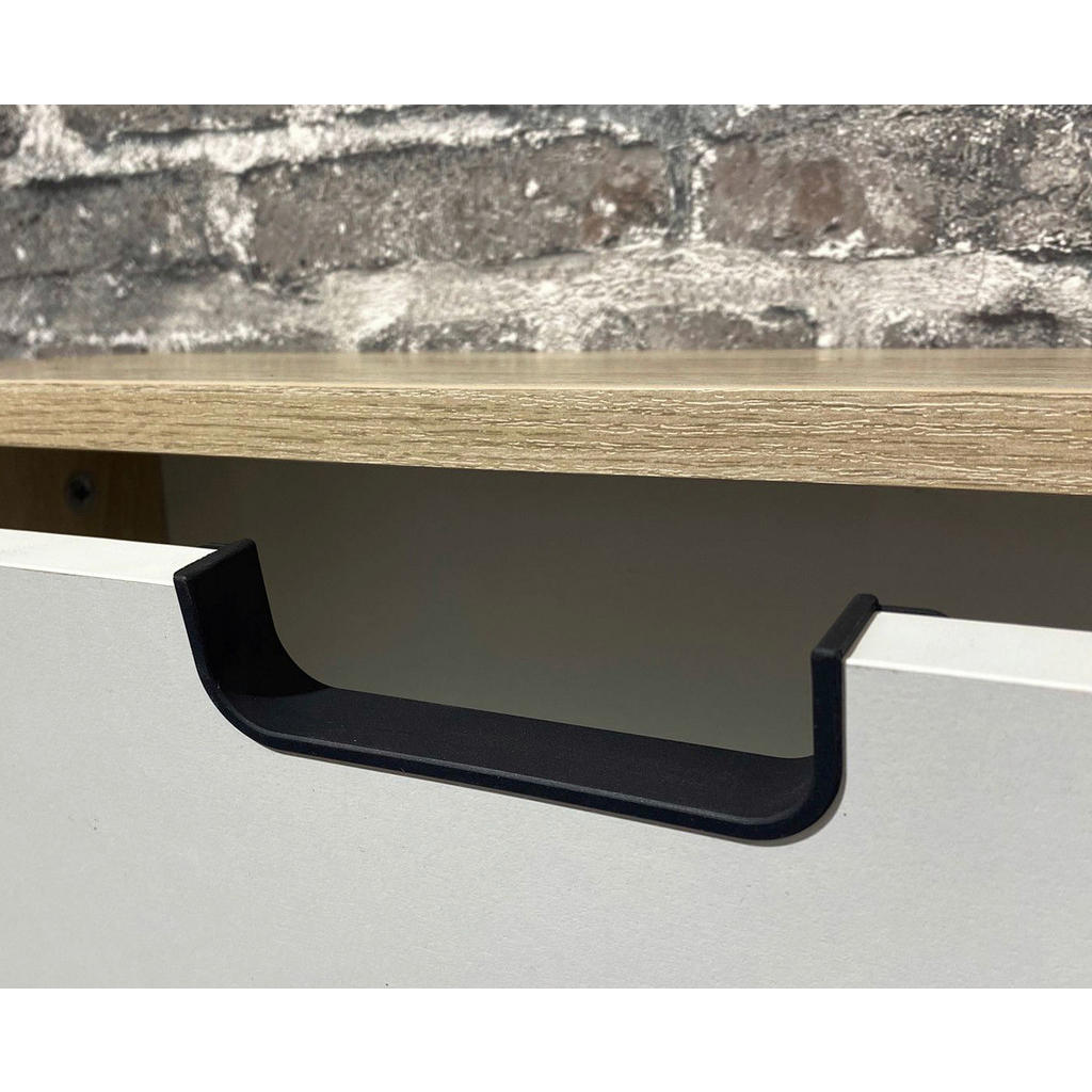 Thumbnail - Waschbeckenunterschrank Emmik weiß matt Eiche Eiche weiß Nachbildung B/H/T: ca. 59,8x62,4x32,6 cm