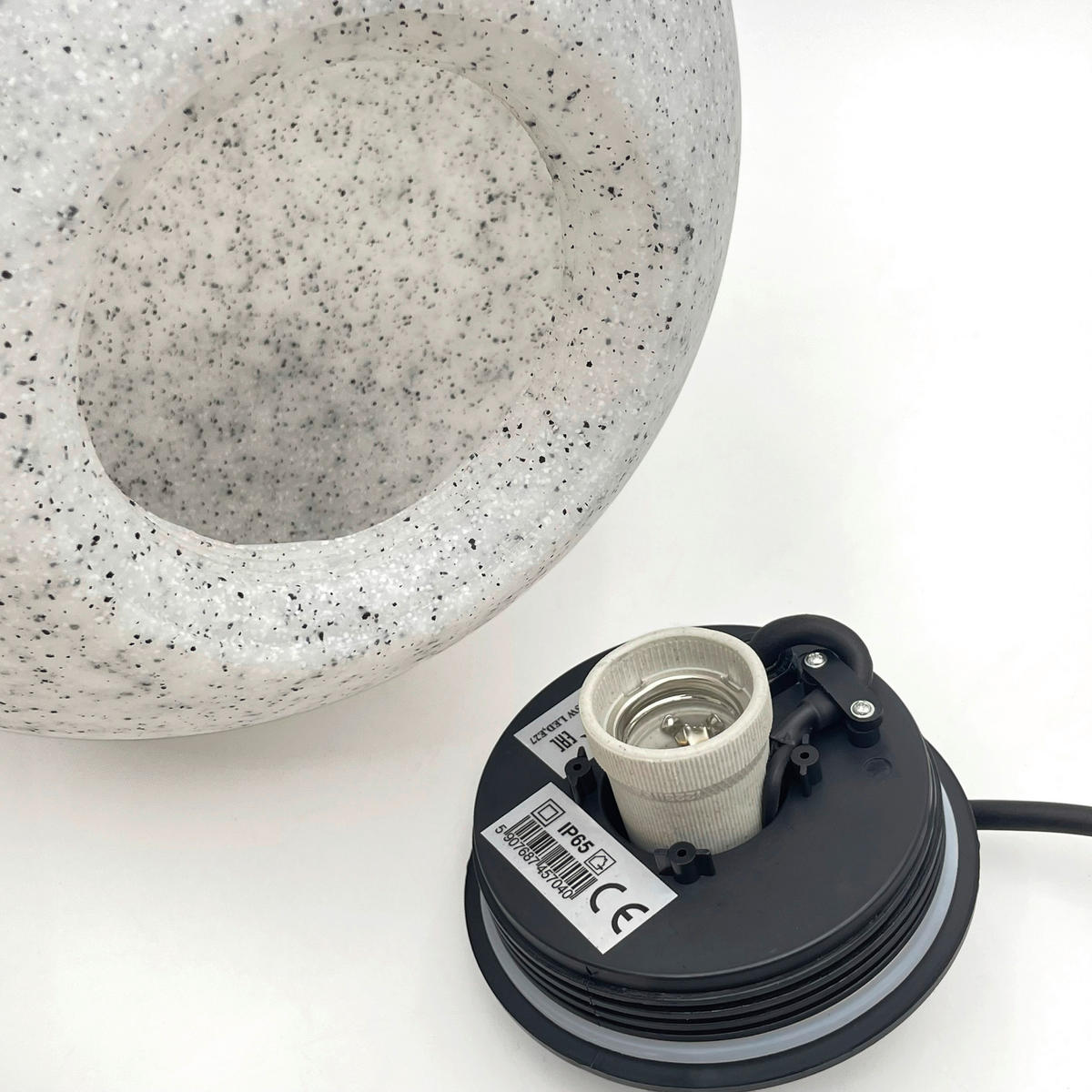 Außenleuchte stein B/H/L: ca. 25x28x25 cm GARDENBALL - stein (25,00/25,00/28,00cm) - Lamkur