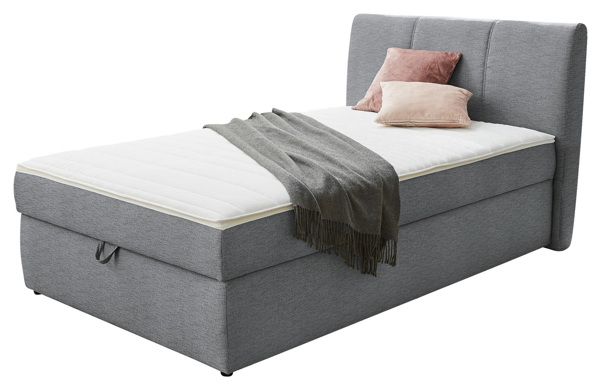 Polsterbett  grau Liegefläche B/L: ca. 120x200 cm Sandra_Boxbett - grau (133,00/104,00/217,00cm)