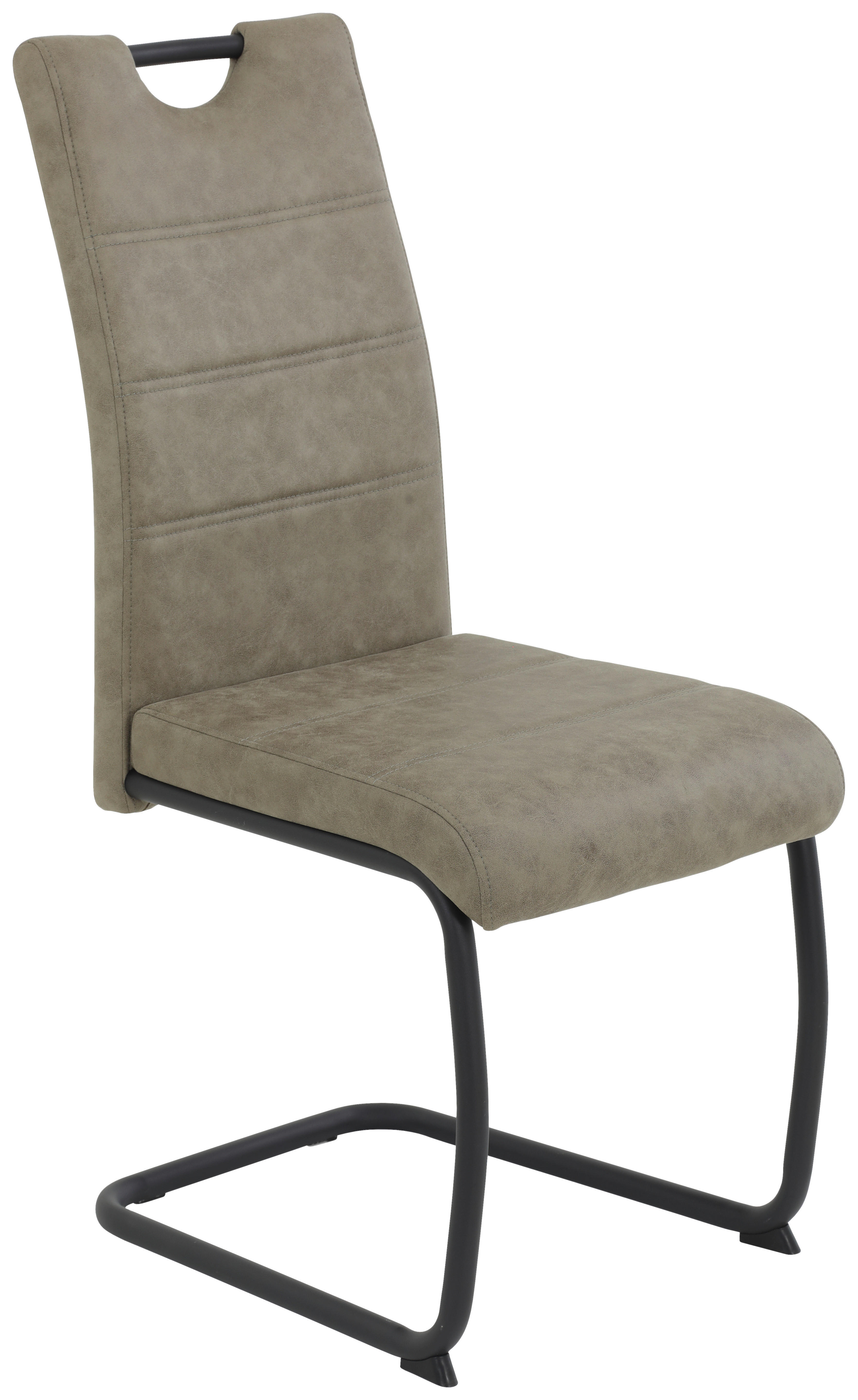 Schwingstuhl Dunja schlamm Vintage Microfaser B/H/T: ca. 43x98x58 cm Dunja - schlamm/schwarz (43,00/98,00/58,00cm)
