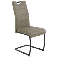 Schwingstuhl Dunja schlamm Vintage Microfaser B/H/T: ca. 43x98x58 cm Dunja - schlamm/schwarz (43,00/98,00/58,00cm)