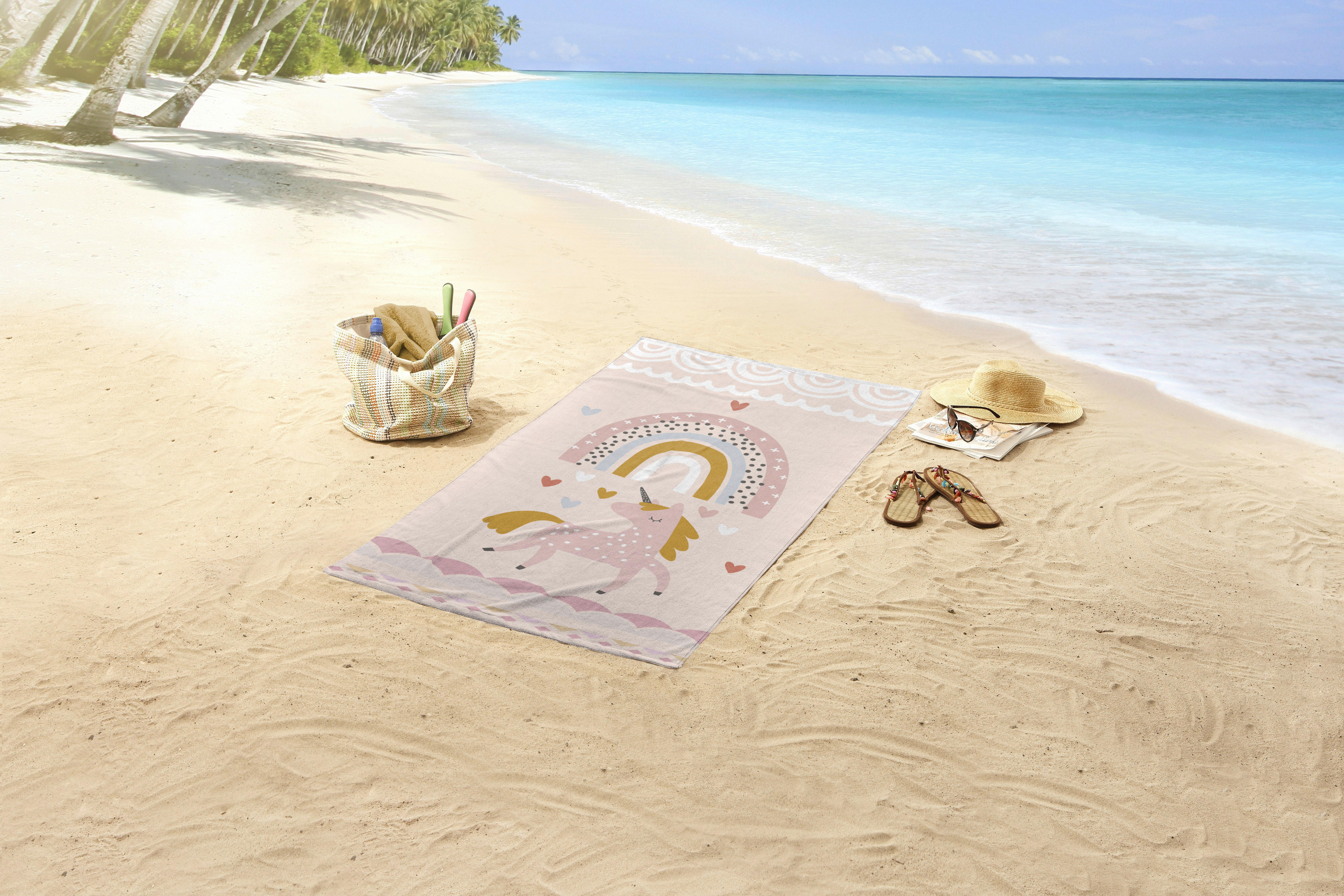Strandtuch Unilove Multi Polyester B/L: ca. 75x150 cm Unilove - Multi (75,00/150,00cm) - Good Morning