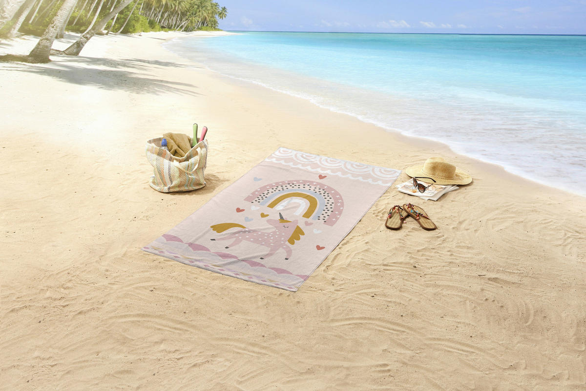 Strandtuch Unilove Multi Polyester B/L: ca. 75x150 cm Unilove - Multi (75,00/150,00cm) - Good Morning