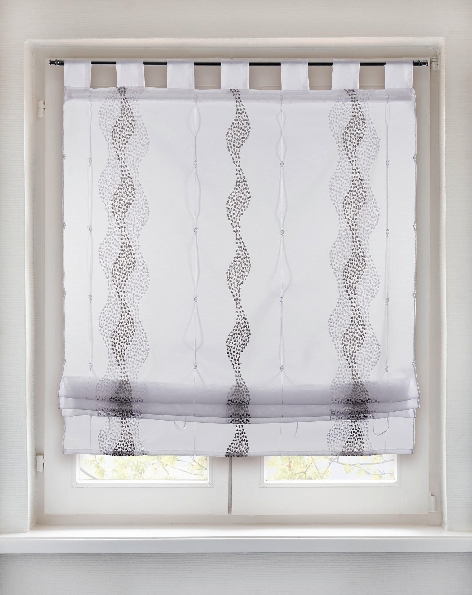 POCOline Bändchenrollo Romina grau B/L: ca. 60x140 cm Romina - grau (60,00/140,00cm) - POCOline